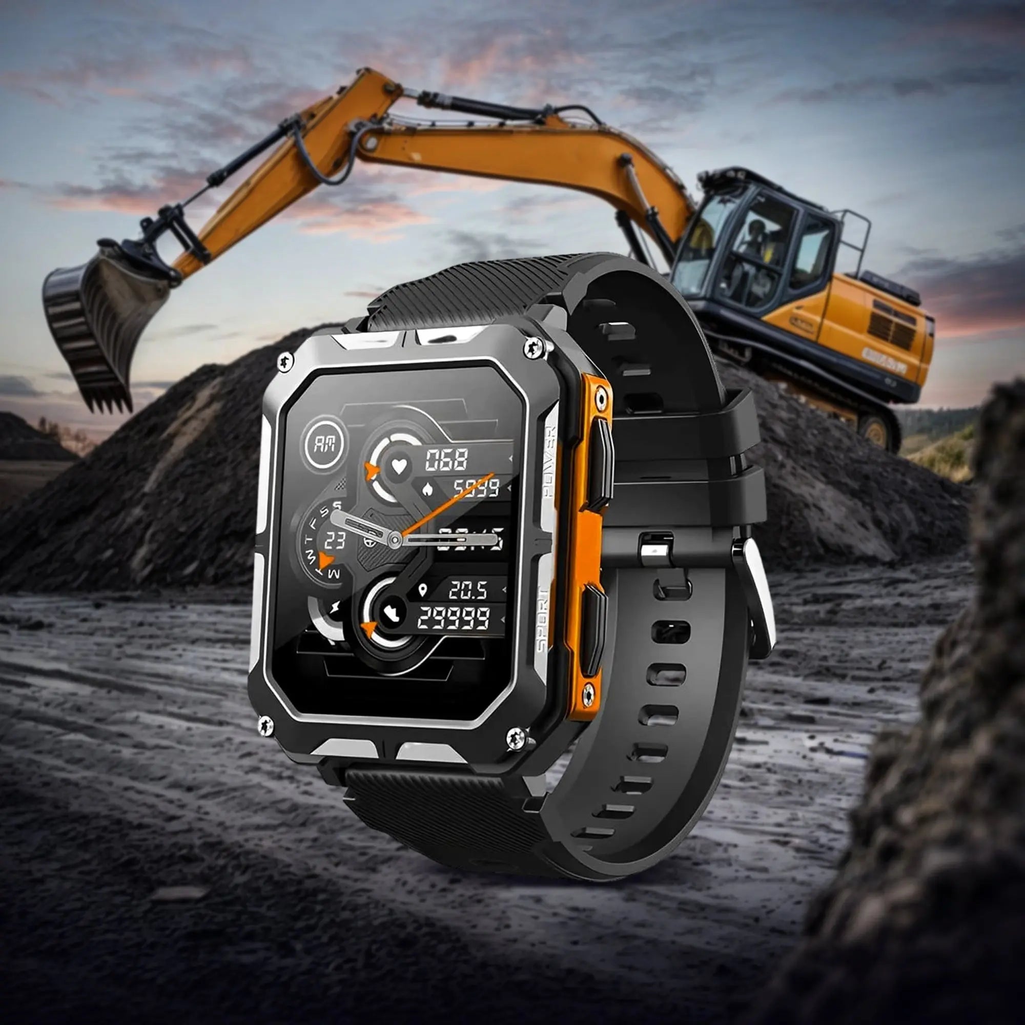 Indestructible Smartwatch – Waterproof Fitness Watch with All-Terrain Durability | Outdoor & Sports Ready - TARHUS