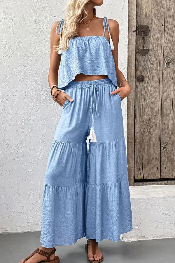Fashion Solid Color Casual Two Pieces Set - TARHUS