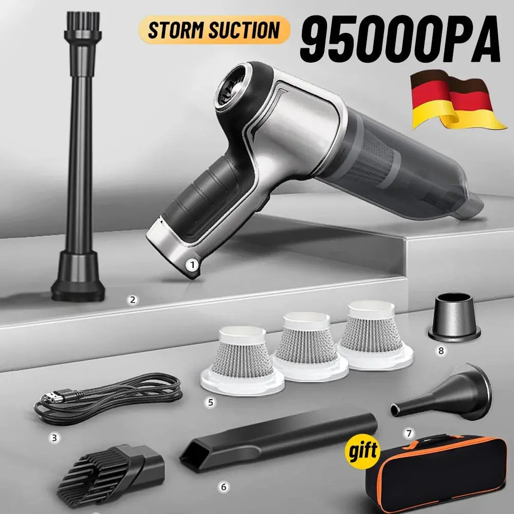 High-Power Cordless Car Vacuum Cleaner – Rechargeable, Portable Handheld - TARHUS