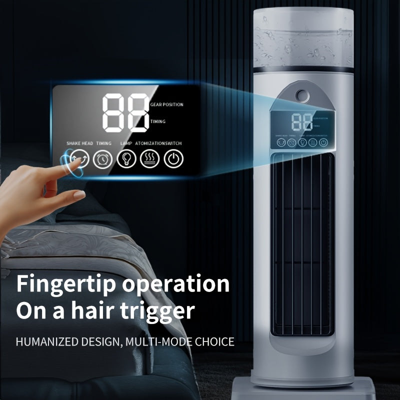6-Speed Tower Fan with Humidifier & Ambient Light - Cooling Fan with Remote TARHUS