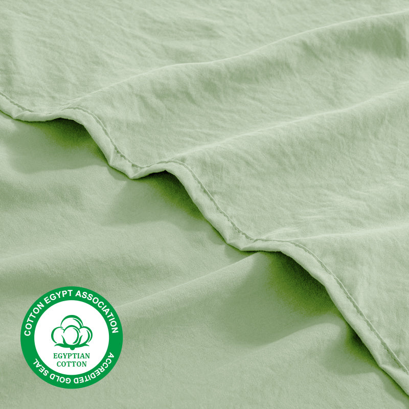 Green Egyptian Cotton Flat Sheet TARHUS Flat Sheet