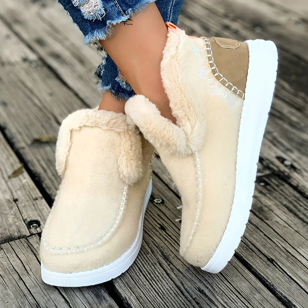 Women’s Fleece-Lined Winter Slippers – Soft Shoes - TARHUS