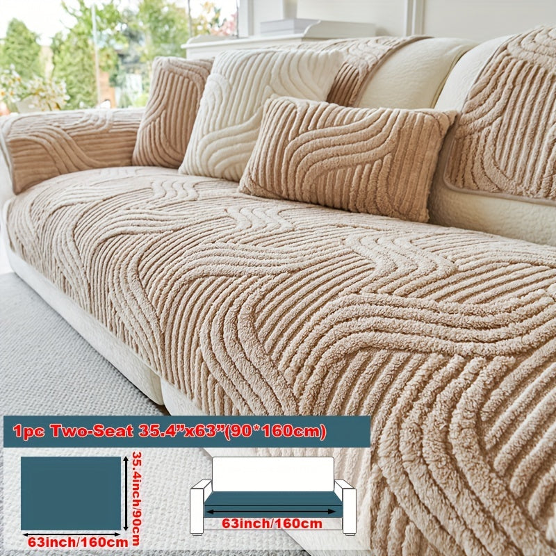 Luxury Plush Non-Slip Sofa Cover – Breathable Pet-Friendly Couch Protector - TARHUS