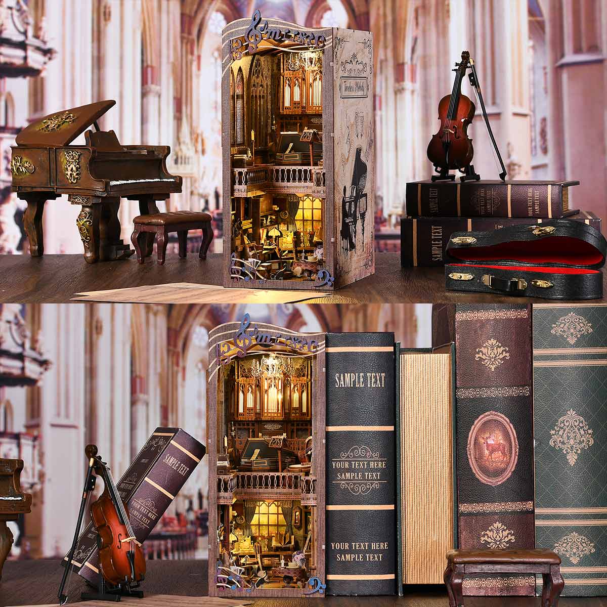 Timeless Melody DIY Wooden Book Nook Shelf Insert TARHUS