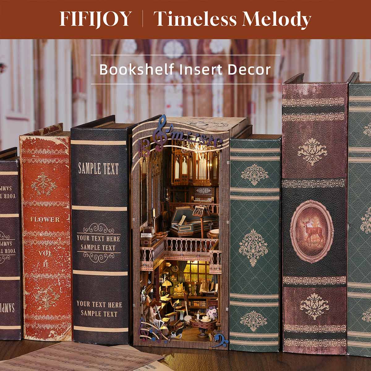 Timeless Melody DIY Wooden Book Nook Shelf Insert TARHUS