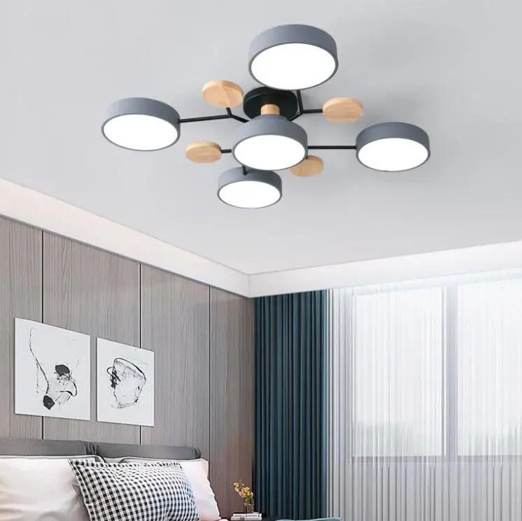 Contemporary Scandinavian Round Molecule Branch Design LED Semi-Flush Mount Ceiling Light For Living Room - TARHUS