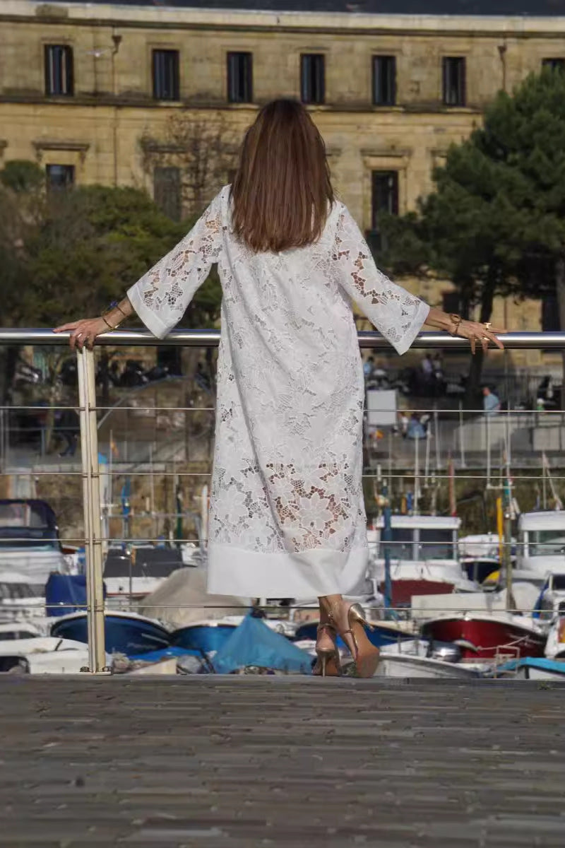 Grace - Modern Flowing Refined Lace Dress - TARHUS