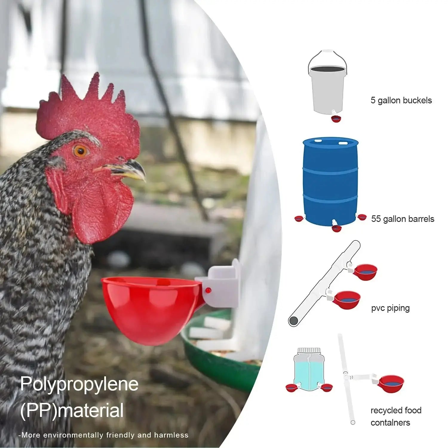 10 Pcs Chicken Waterer Nipples – Automatic Poultry Drinker Nozzles for Hens, Ducks & Quail, Leak-Proof Design - TARHUS