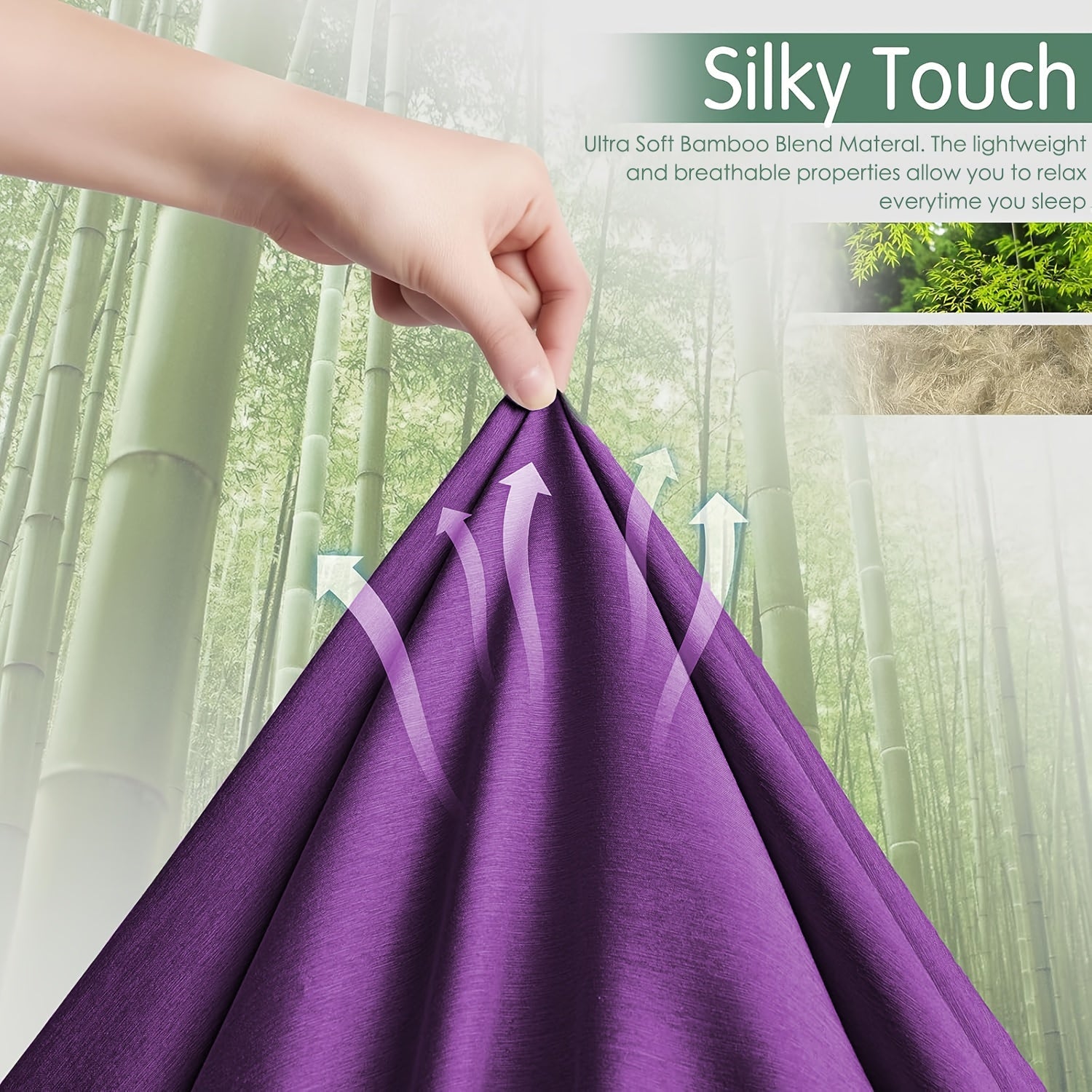 4pcs Bed Sheet Set - Ultra Soft Bamboo Blend - Super Cooling & Soft Bed Sheets - Fitted Sheet Deep Pocket Up to 40.64cm - Perfect for Hot Sleepers - Hotel-Quality Bedding Sheets Set - GREAT GIFTS TARHUS