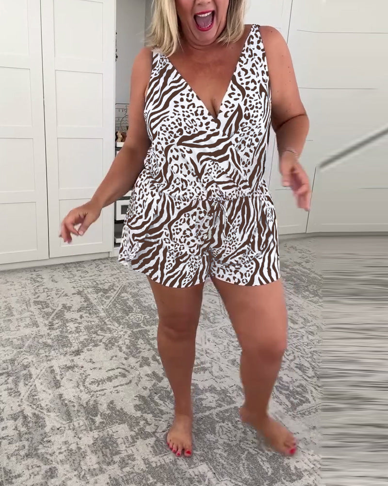 Slim Fit Badpak Met Zebraprint TARHUS Swimsuits