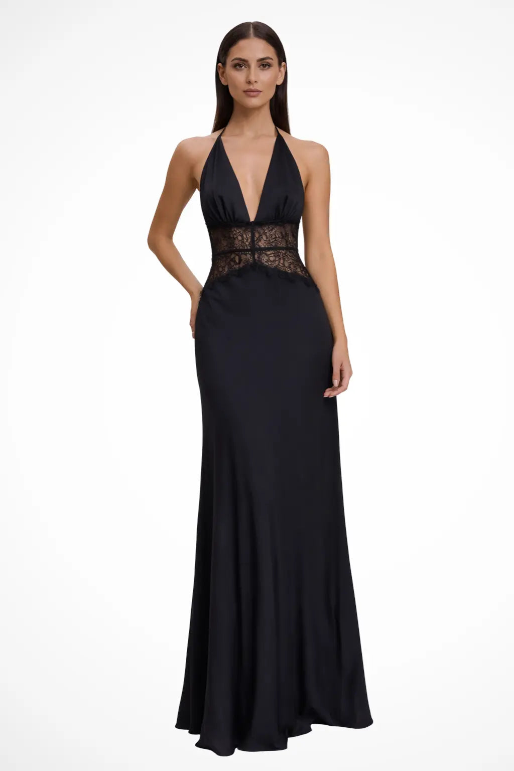 Imogen | Women Halter Neck Backless Maxi Wedding Guest Dress TARHUS Dresses