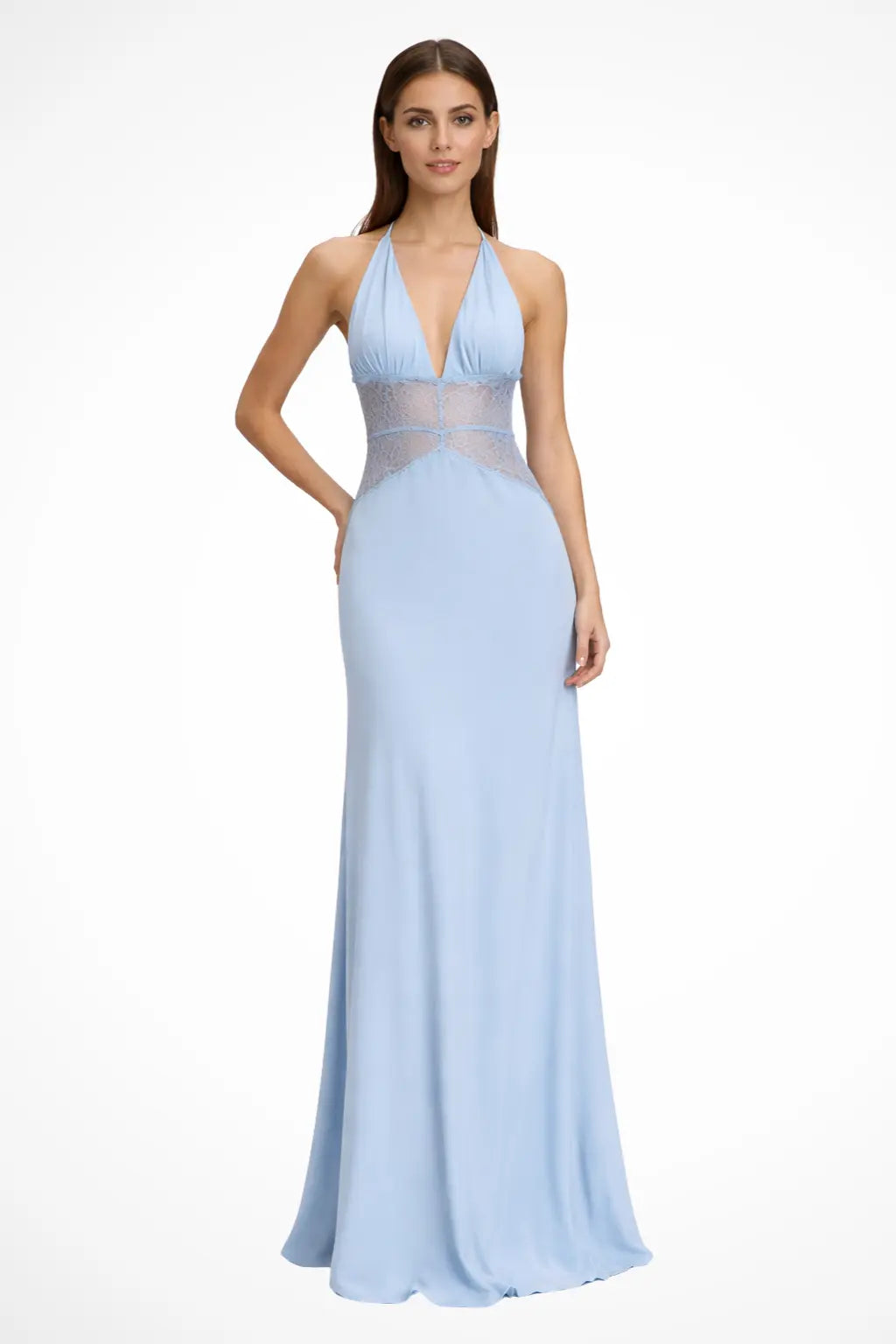 Imogen | Women Halter Neck Backless Maxi Wedding Guest Dress TARHUS Dresses