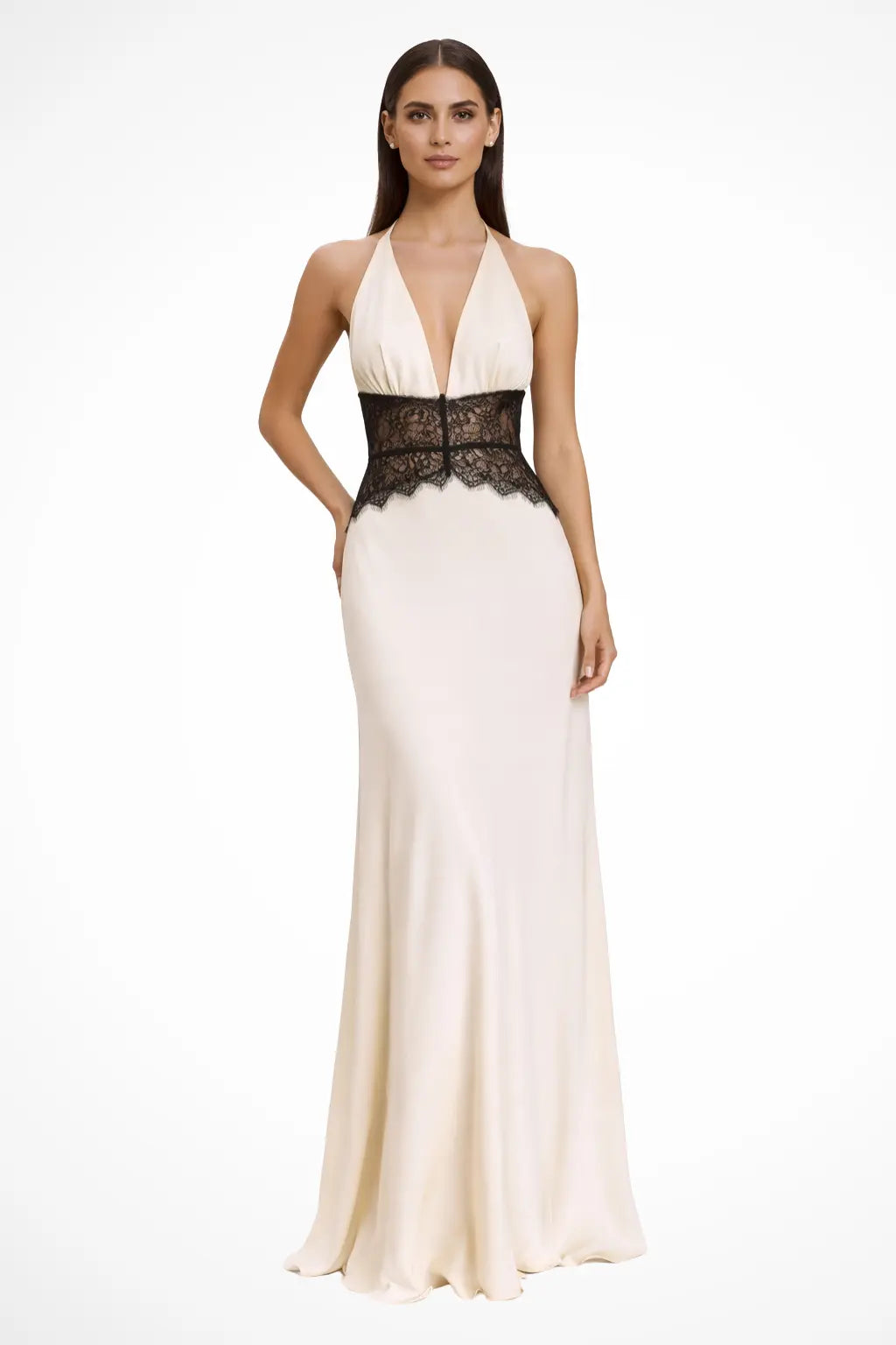 Imogen | Women Halter Neck Backless Maxi Wedding Guest Dress TARHUS Dresses