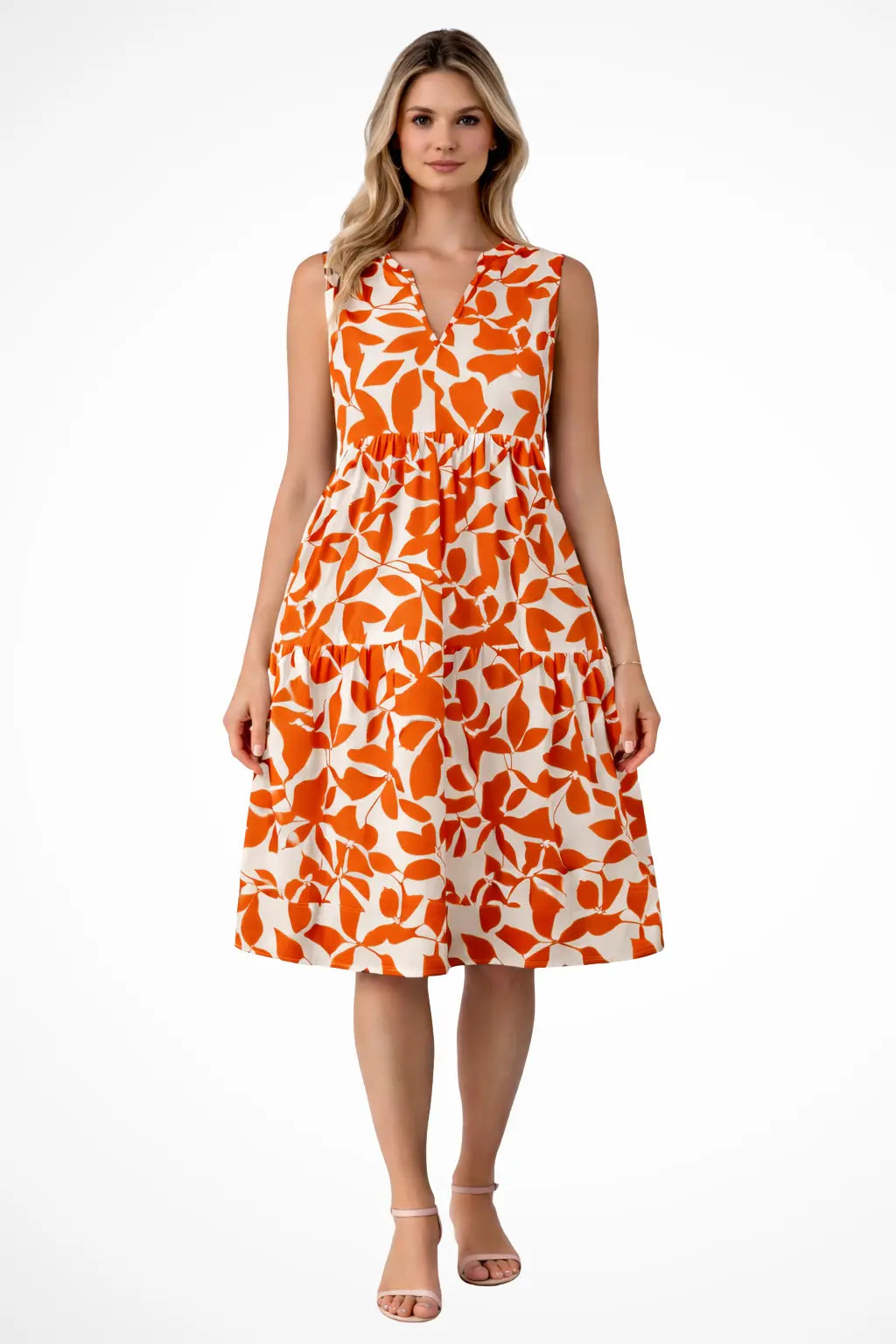 Amelia | Women Sleeveless V Neck Beach Boho Midi Dress TARHUS Summer Dresses