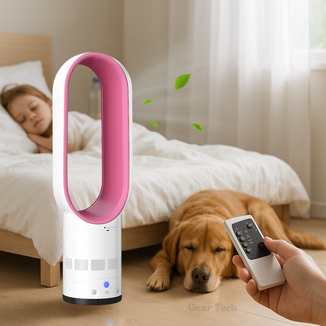 Bladeless Tower Fan with Remote Control - Quiet Air Circulator for Home & Office TARHUS