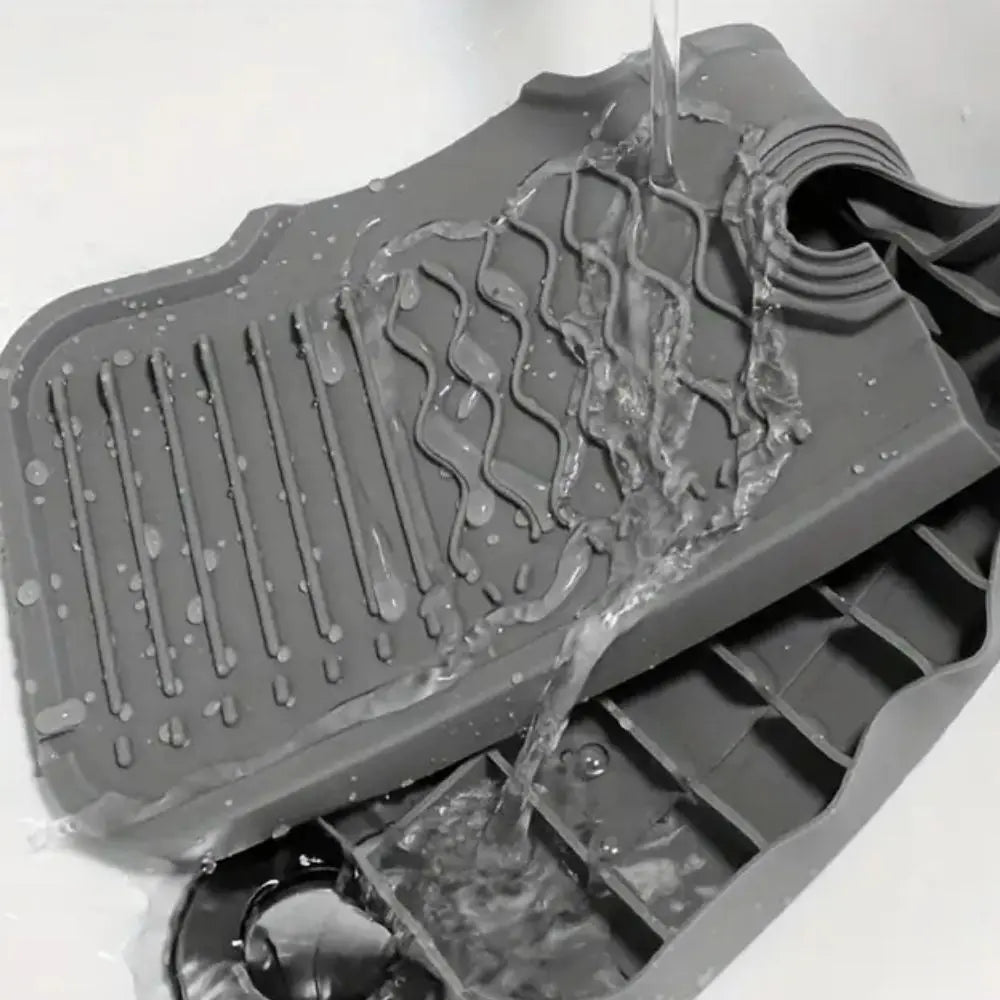 Faucet Sink Splash Guard | Sloped Drain Mat – Keep Counters Dry TARHUS Kitchen Mats