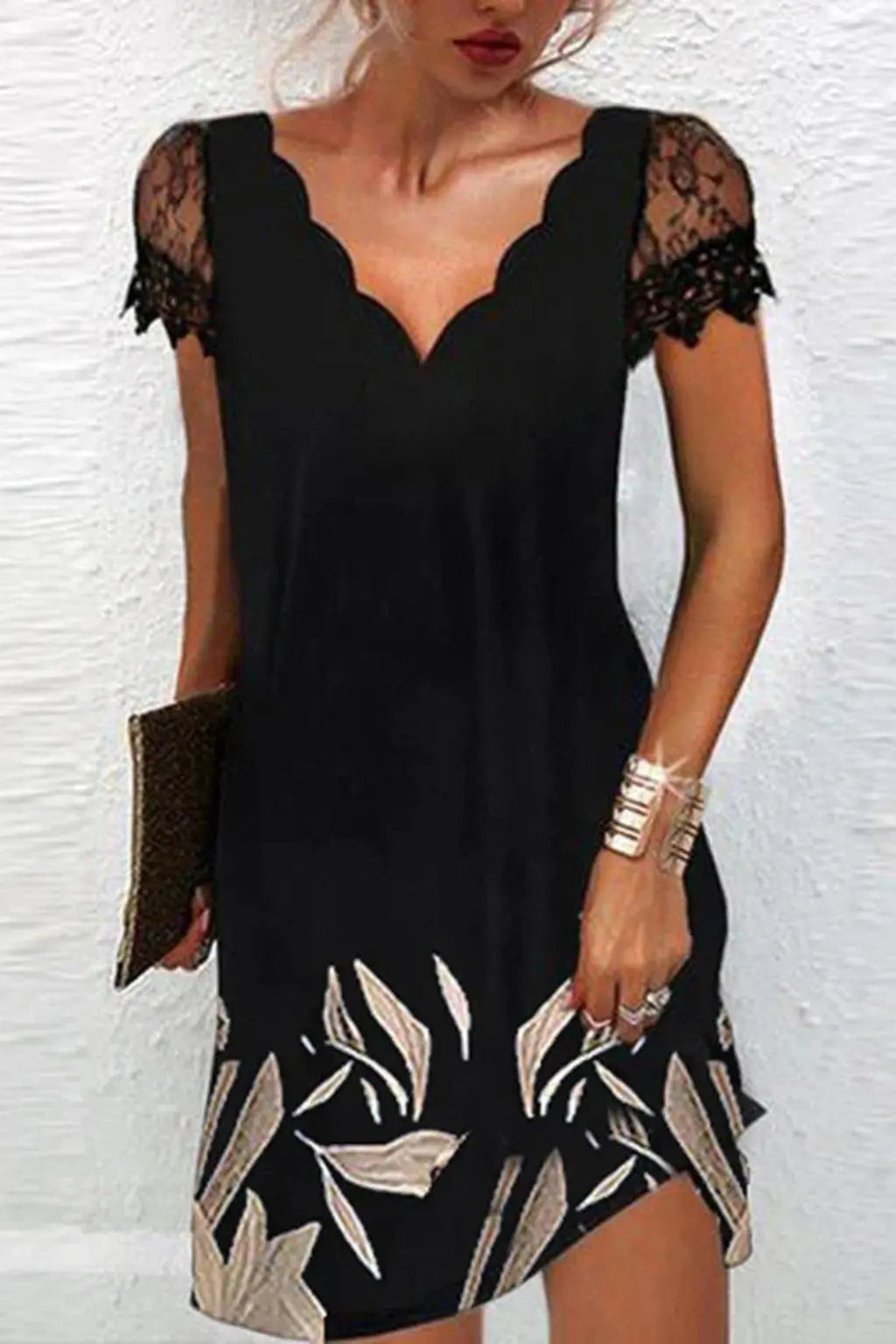 Harriet | Women Lace Sleeve Midi Wedding Guest Dress TARHUS Dress