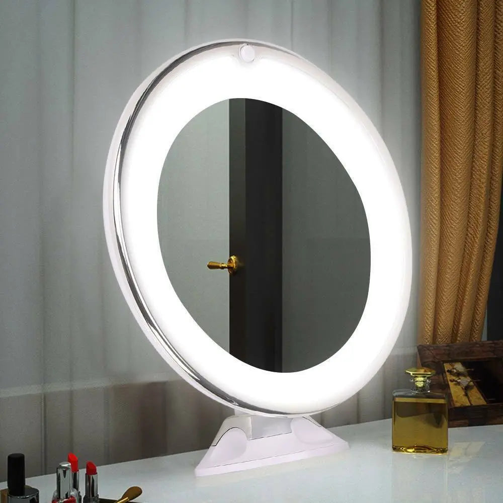 10x Magnifying LED Vanity Mirror 360° Rotation with Lights - TARHUS