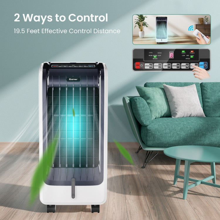 Aerocool | Portable Evaporative Cooler – 3-Speed Air Fan with Timer & 6L Tank