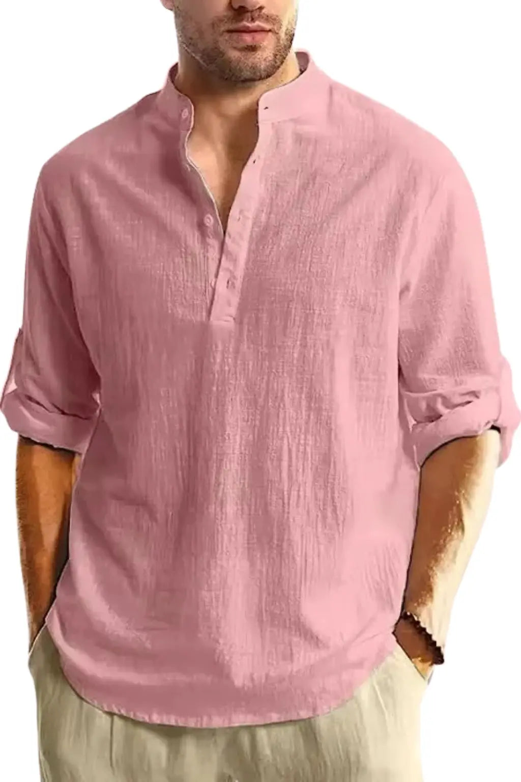 Aurelio | Men Collar Shirt Linen Summer Shirt TARHUS