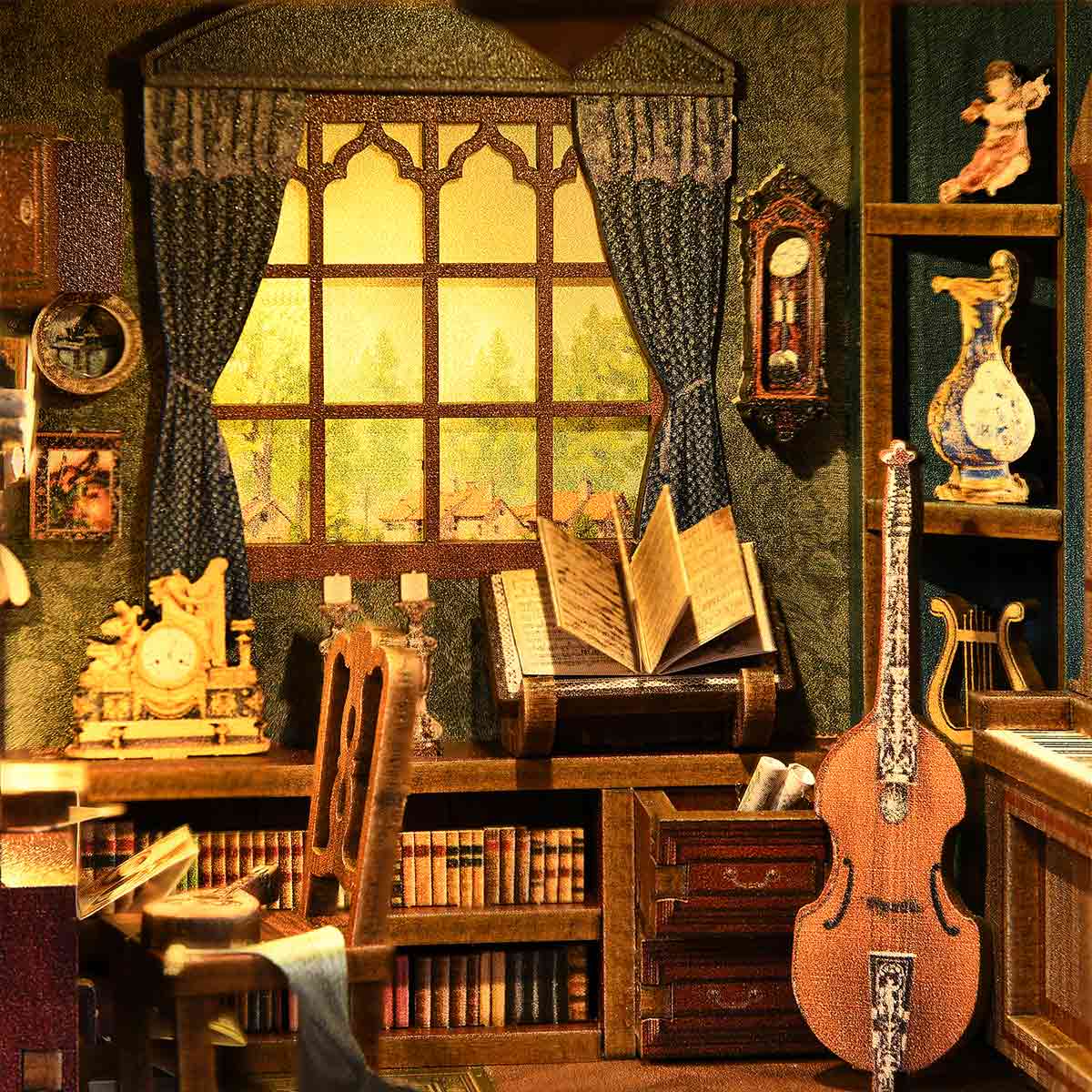Timeless Melody DIY Wooden Book Nook Shelf Insert TARHUS