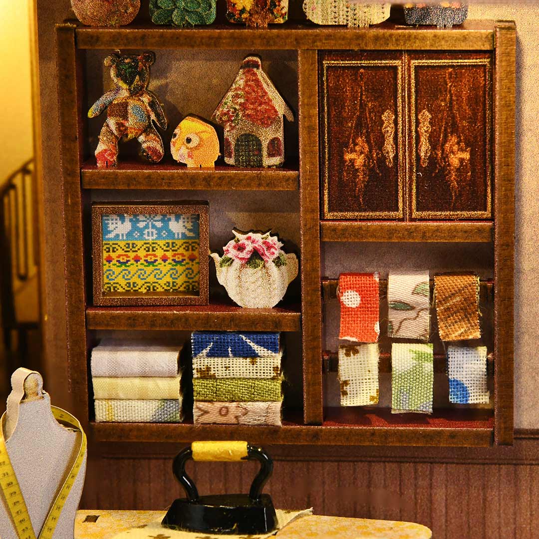Sewing Room DIY Wooden Book Nook Shelf Insert TARHUS