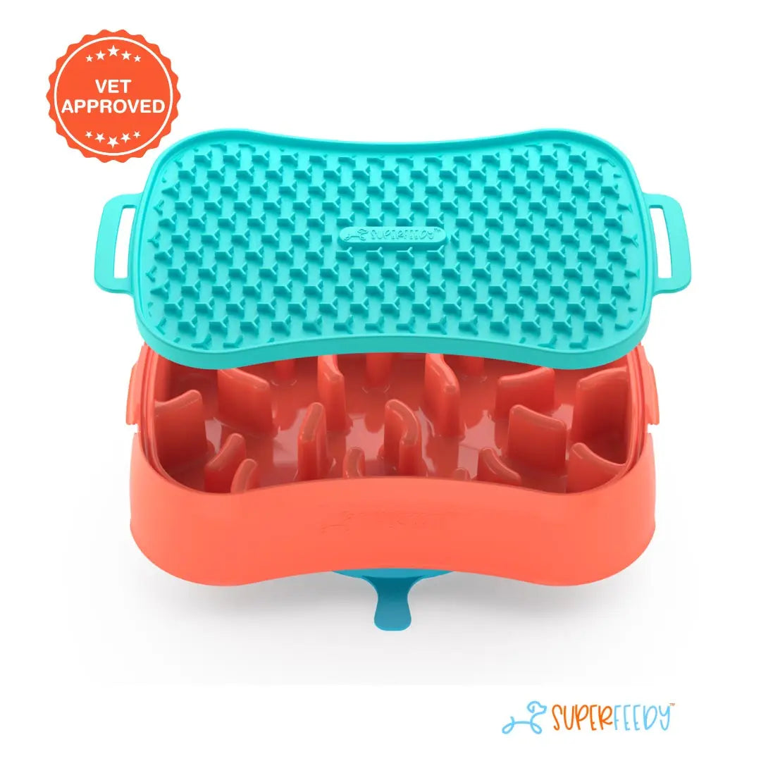 Slow Feeder Dog Bowl with Lick Mat – 4-in-1 Anti-Choke & Interactive Pet Feeder - TARHUS