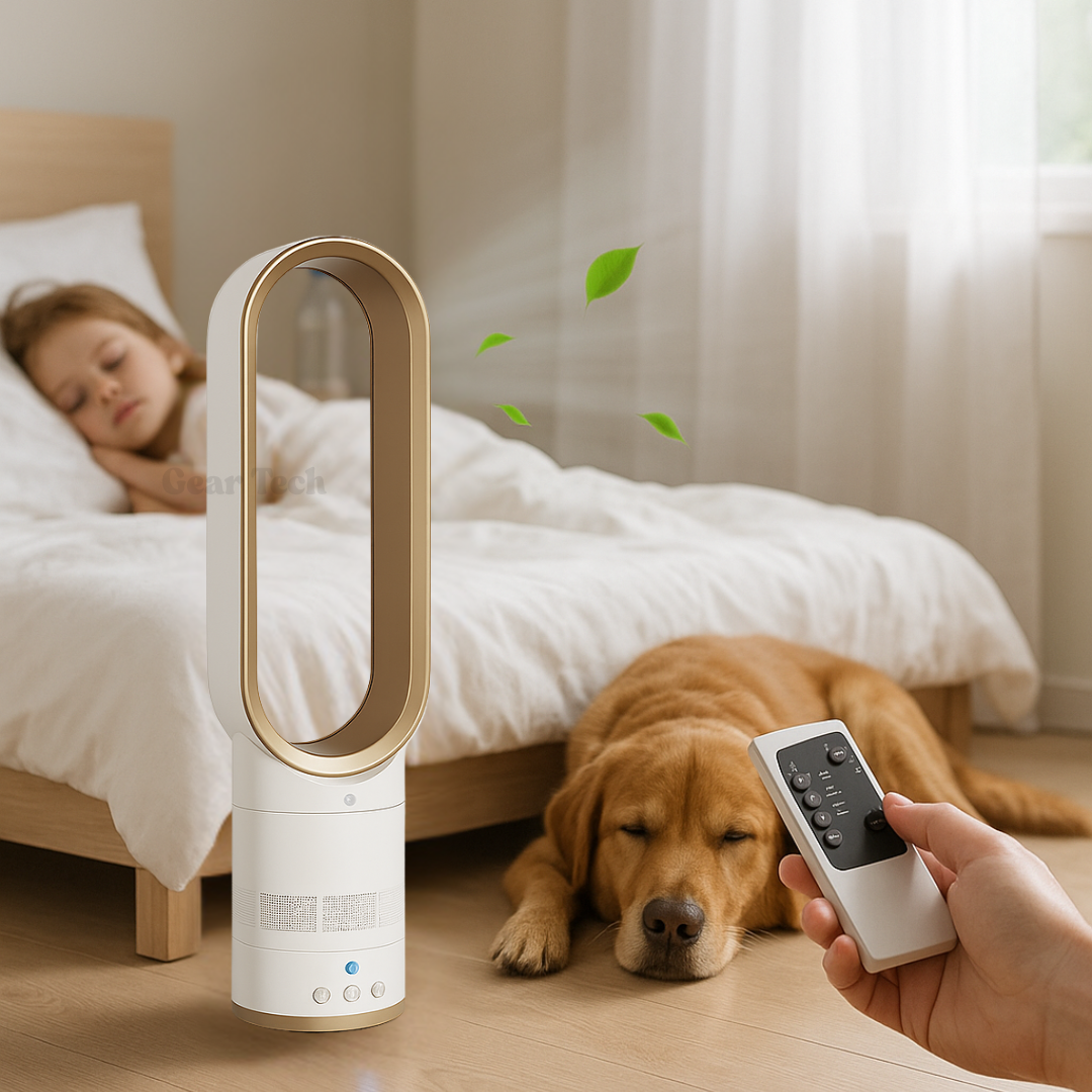 Bladeless Tower Fan with Remote Control - Quiet Air Circulator for Home & Office TARHUS