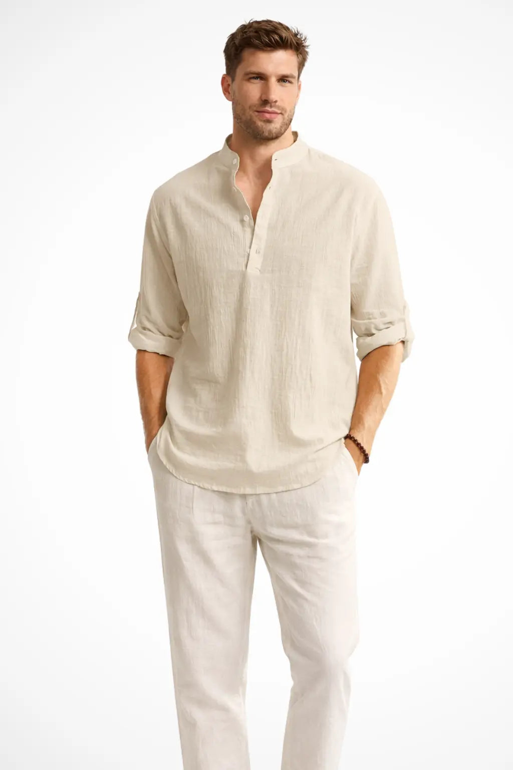Aurelio | Men Collar Shirt Linen Summer Shirt TARHUS