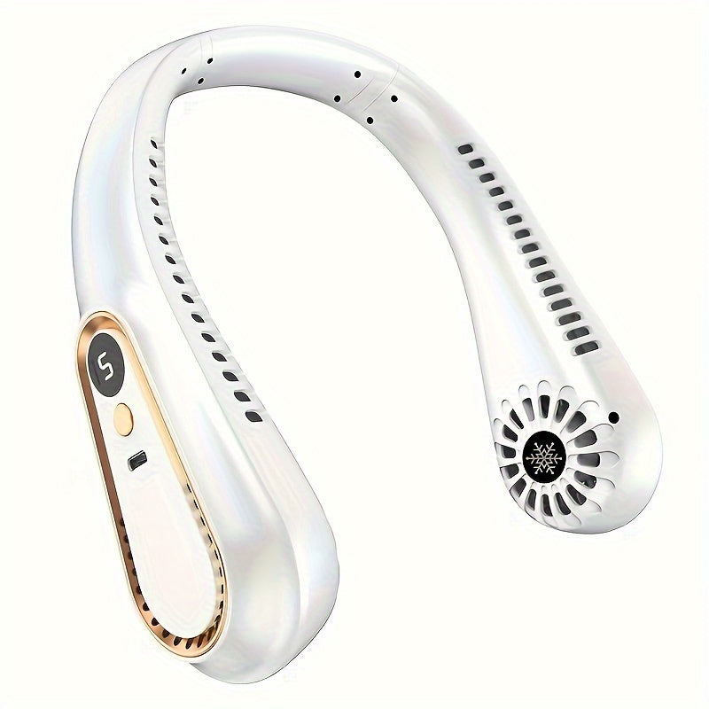 Portable USB Neck Fan – Super Ice Cooling, Adjustable Personal Fan for Summer TARHUS