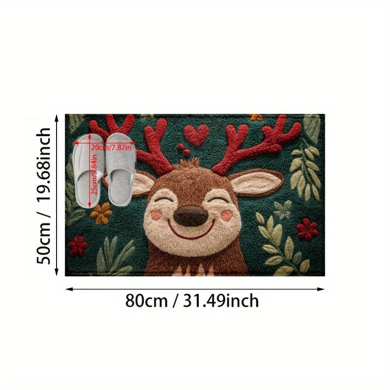 Christmas Reindeer Door Mat – Soft, Durable & Festive | MerryStep TARHUS Christmas