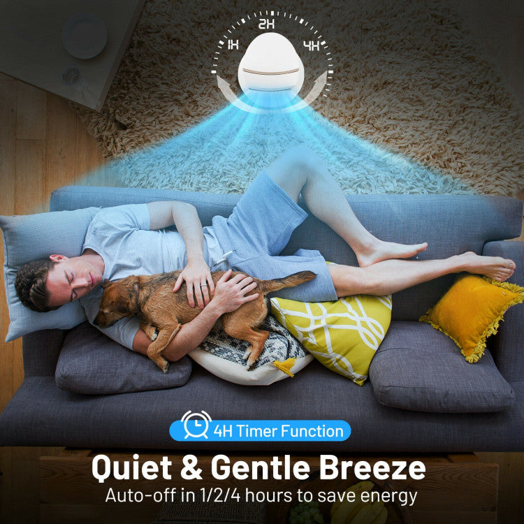 AeroCool | Small Desk Fan – Oscillating Tower with Timer & Quiet Operation