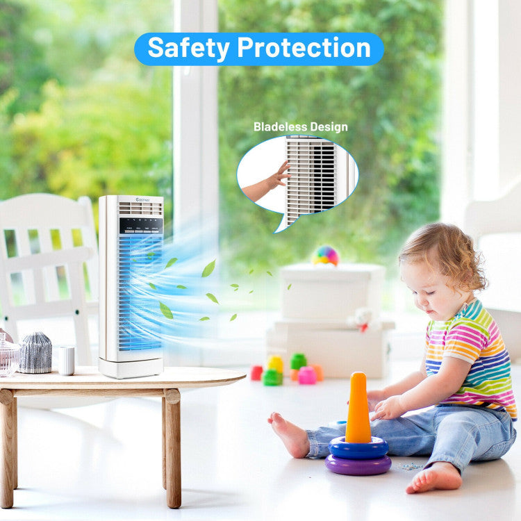 AeroCool | Small Desk Fan – Oscillating Tower with Timer & Quiet Operation