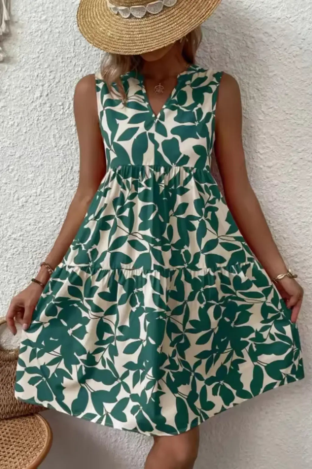 Amelia | Women Sleeveless V Neck Beach Boho Midi Dress TARHUS Summer Dresses