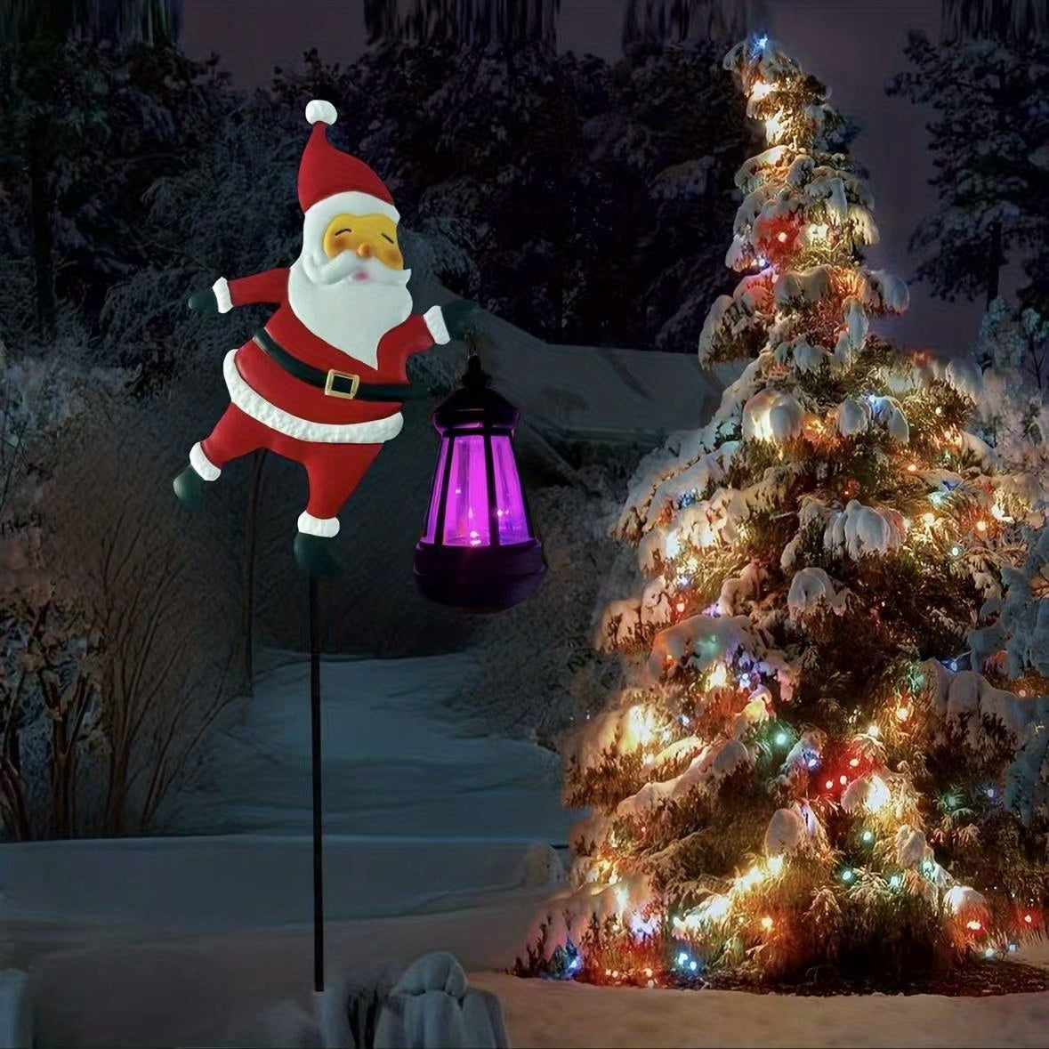 Solar-Powered Santa Lights – Warm LED Garden Pathway Decor | GlowPath TARHUS