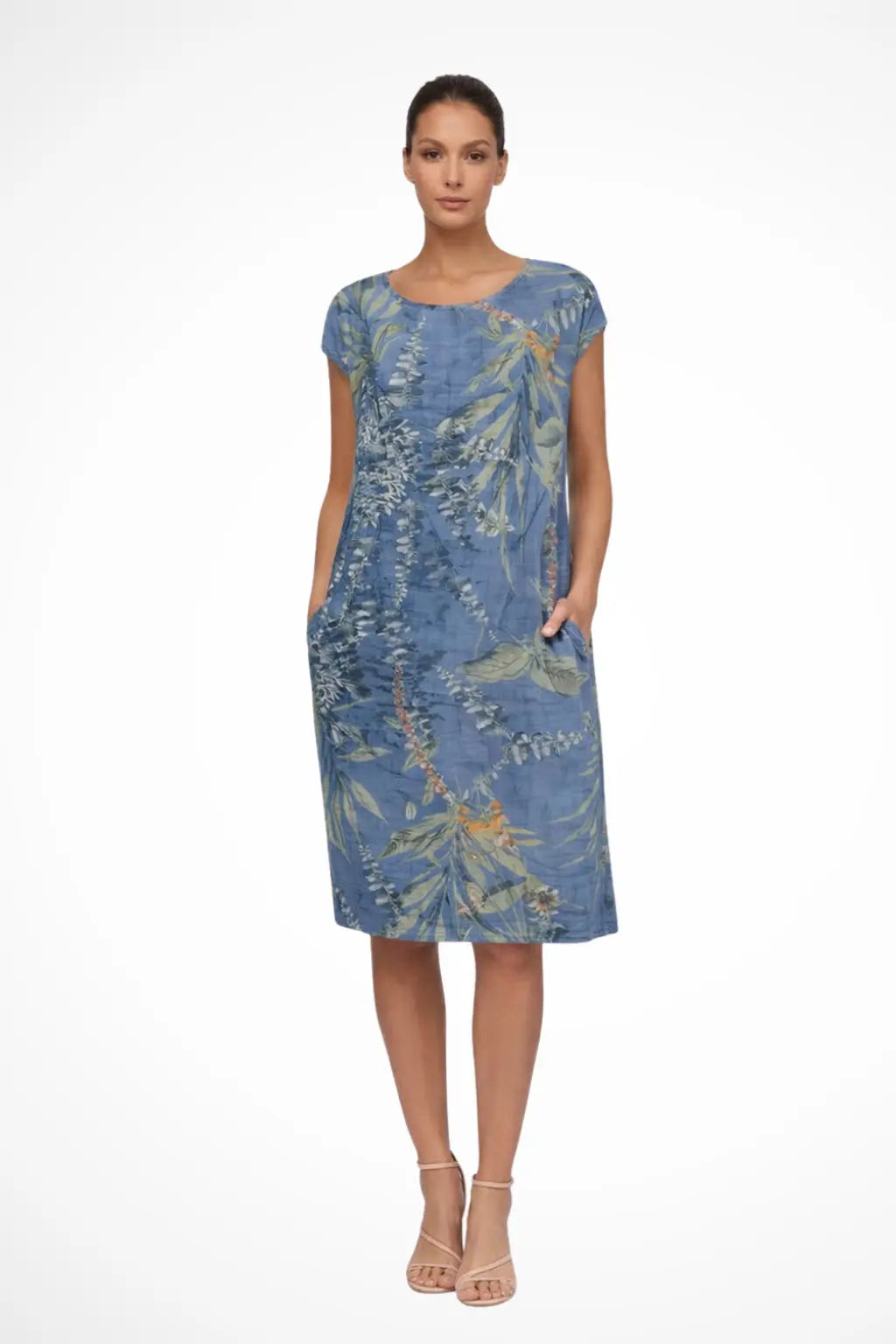 Ivy | Women Casual Relaxed Fit Summer Dress with Botanical Print TARHUS Dresses