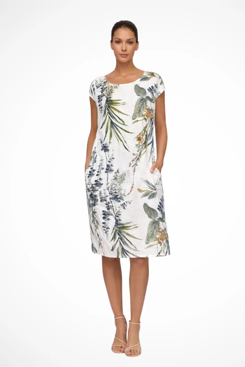 Ivy | Women Casual Relaxed Fit Summer Dress with Botanical Print TARHUS Dresses