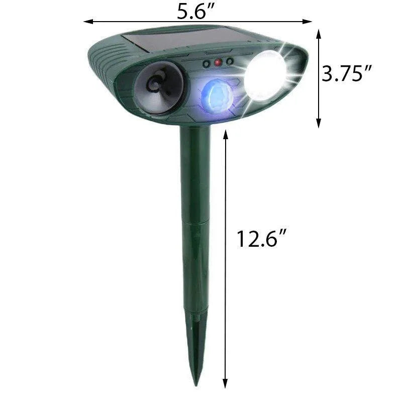 Solar-Powered Ultrasonic Deer Repeller - Effective Deer Deterrent for Gardens & Yards in 48 Hours - TARHUS