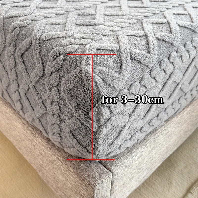 Thick Plush Fitted Mattress Cover – Ultra-Soft Bed Sheet, Easy to Fit & Machine Washable - TARHUS