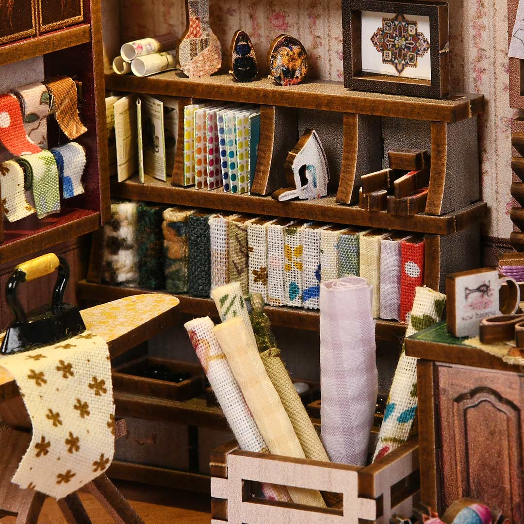 Sewing Room DIY Wooden Book Nook Shelf Insert TARHUS