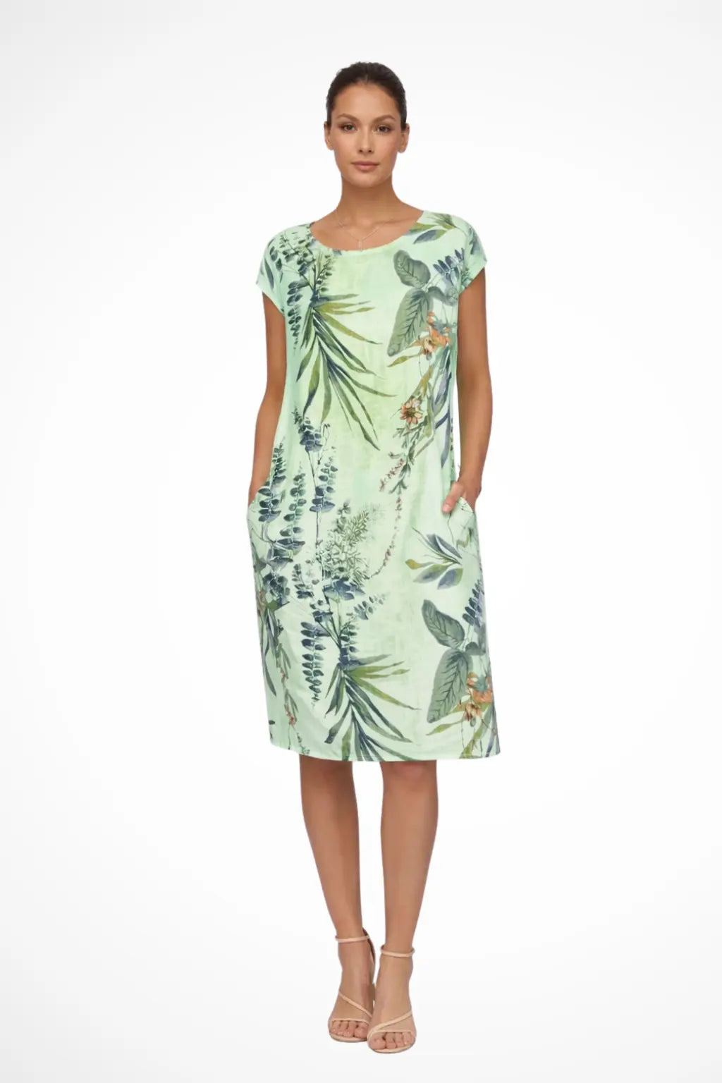 Ivy | Women Casual Relaxed Fit Summer Dress with Botanical Print TARHUS Dresses