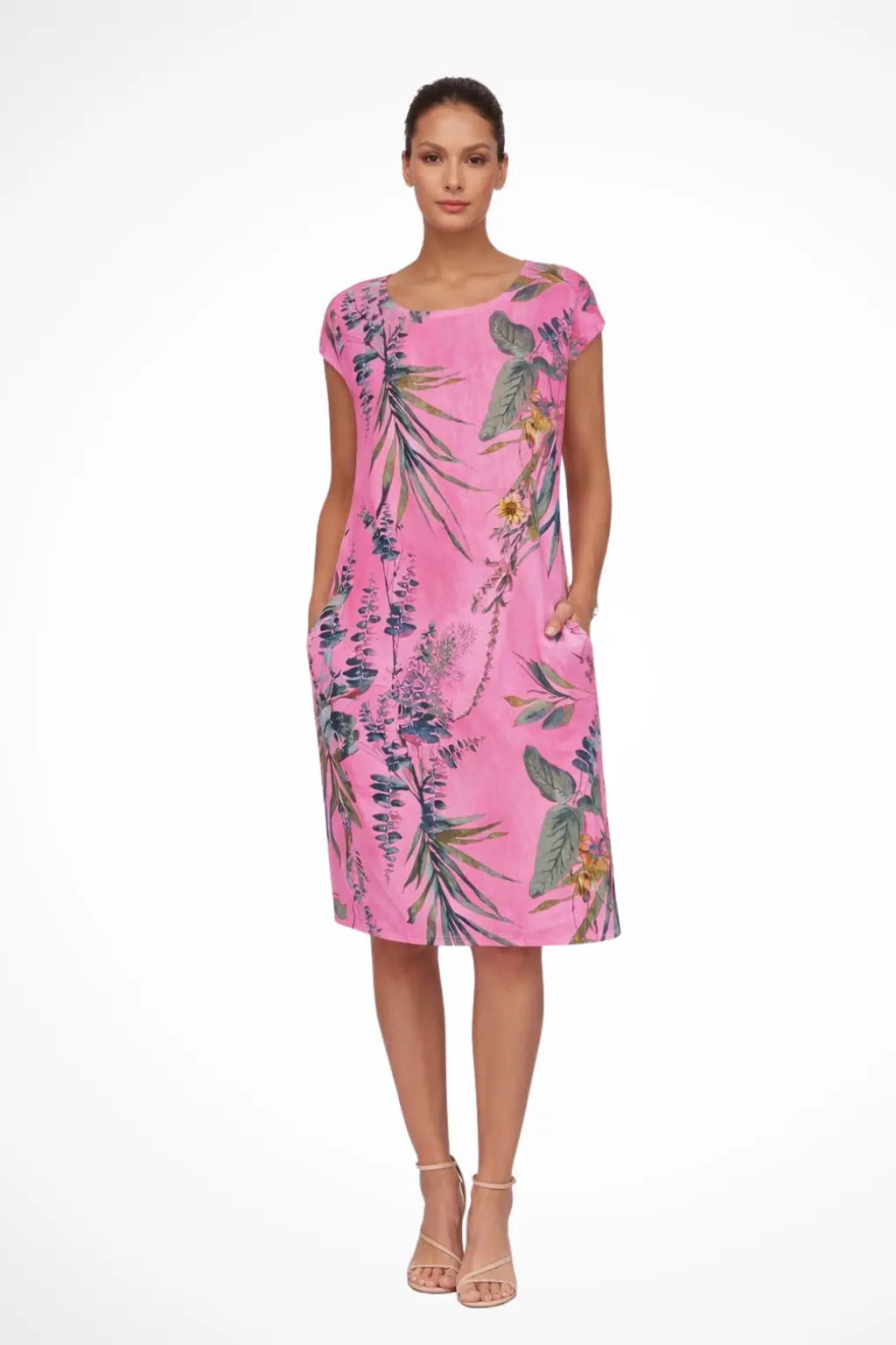 Ivy | Women Casual Relaxed Fit Summer Dress with Botanical Print TARHUS Dresses