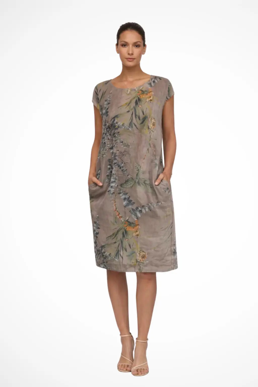 Ivy | Women Casual Relaxed Fit Summer Dress with Botanical Print TARHUS Dresses