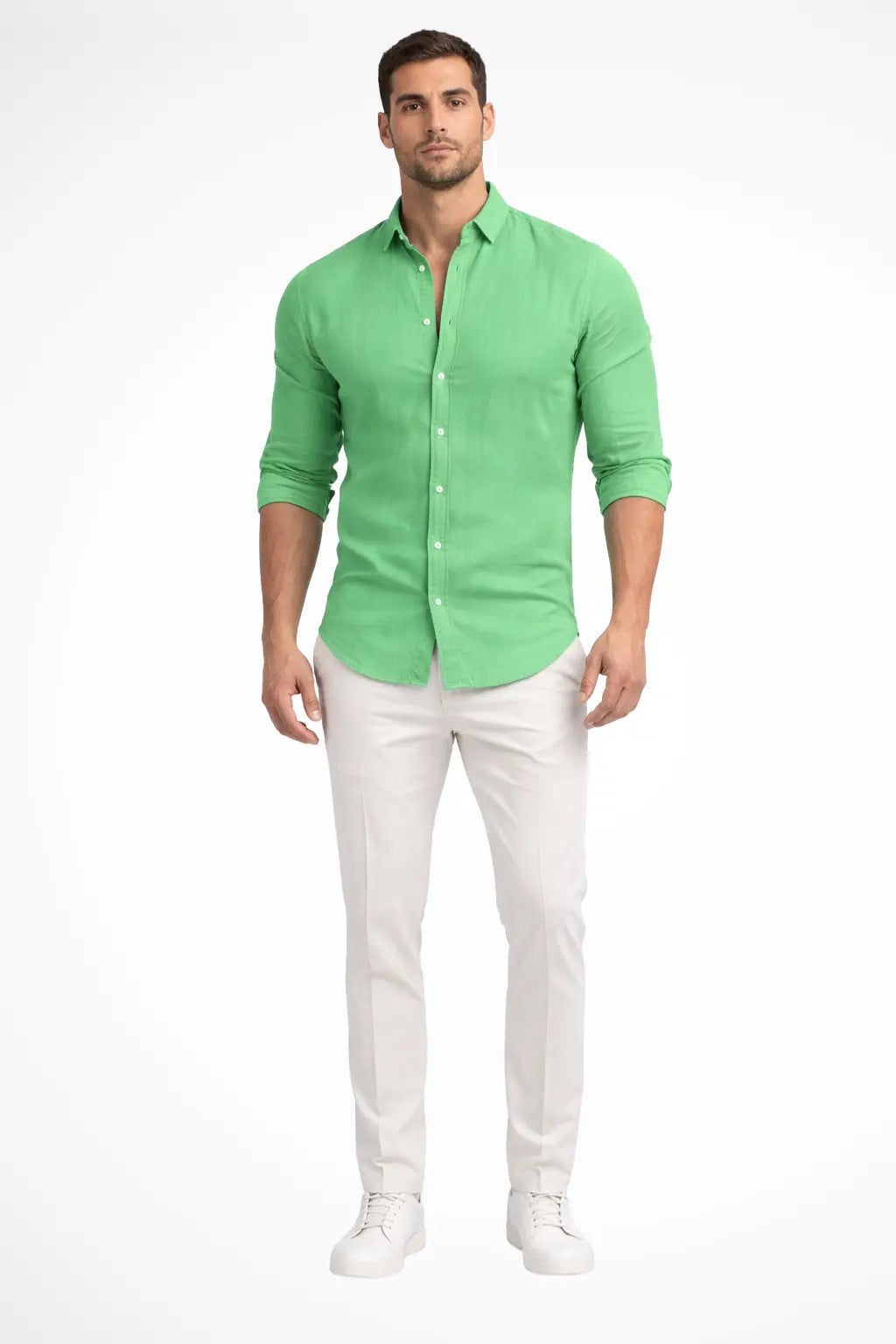 Callum | Men Loose Fit Long Sleeve Cotton Lapel Casual Summer Shirt TARHUS