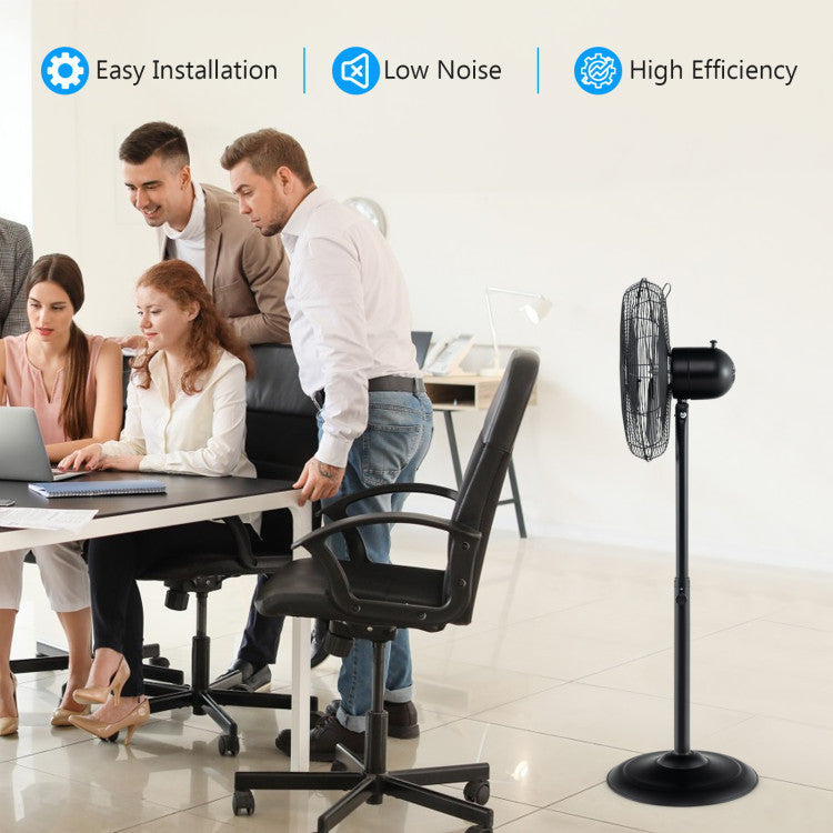 AeroMax | Pedestal Fan – Adjustable Height & Oscillating Cooling TARHUS Air Cooler