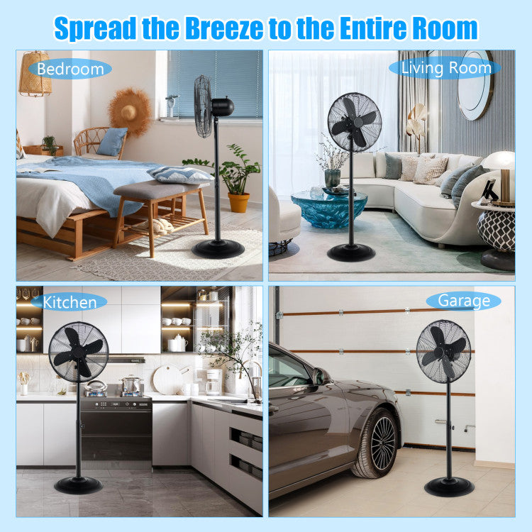 AeroMax | Pedestal Fan – Adjustable Height & Oscillating Cooling TARHUS Air Cooler