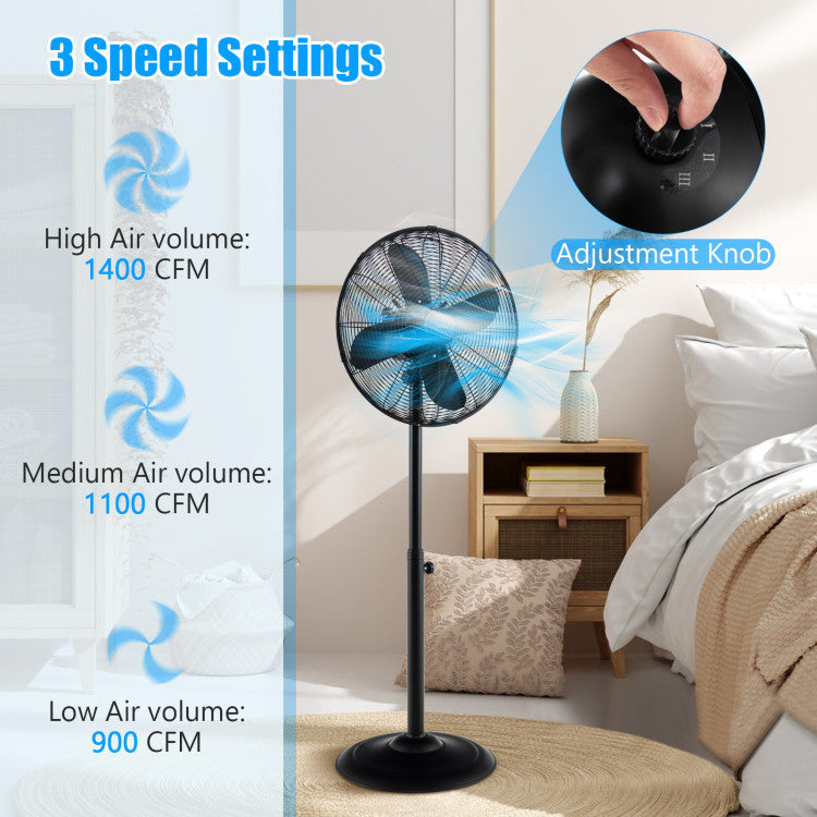 AeroMax | Pedestal Fan – Adjustable Height & Oscillating Cooling