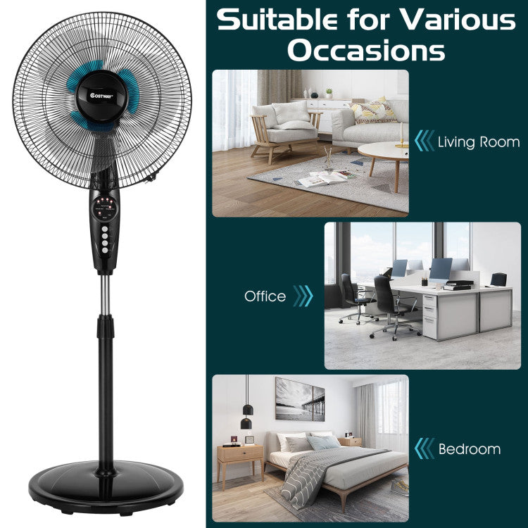 Ventora | Adjustable Floor Fan – Oscillating Stand with Quiet Operation & Remote