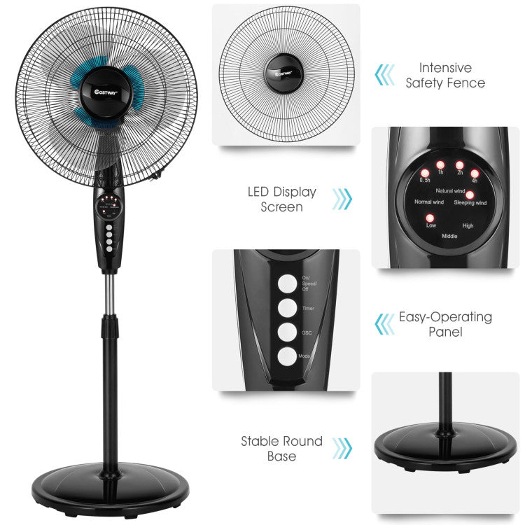 Ventora | Adjustable Floor Fan – Oscillating Stand with Quiet Operation & Remote
