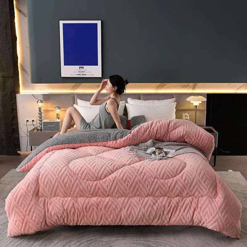 Thick Sherpa Winter Blanket with Quilt Core - TARHUS